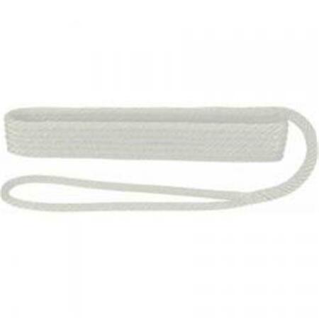 EXTREME MAX 3-8X15 WHITE SB 0.37 in. x 15 ft. Boattector Solid Braid MFP Dock Line, White 3006.2